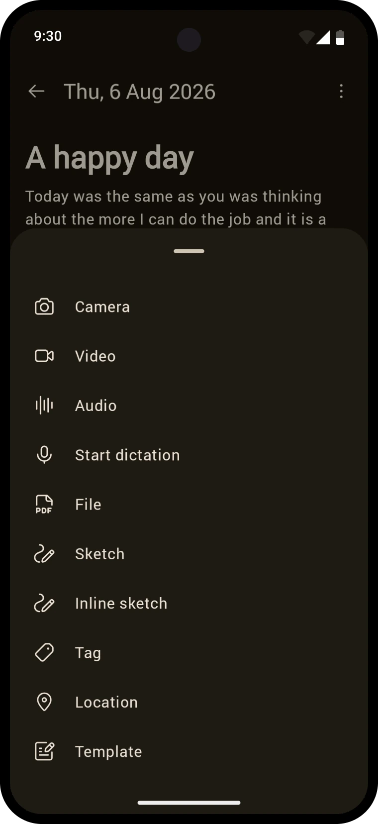 Adding an attachment block