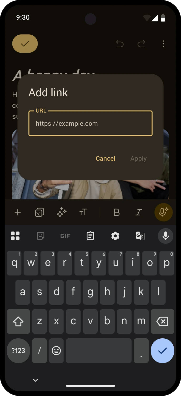 Inserting a link